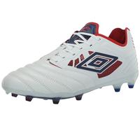 Umbro Men's Tocco 4 Premier Fg Soccer Cleat, White/Blue/Red, 9.5 UK