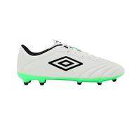 Umbro Mens Tocco III Club Leather Firm Ground Football Boots - White/Black - 9 UK - White/Black