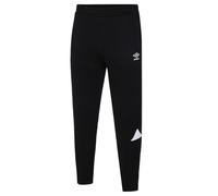 Umbro Mens Total Tapered Training Jogging Bottoms (Black/White) - Size X-Large