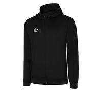 Umbro Mens Total Training Knitted Full Zip Hoodie - Black/White - Black/White - XL - 100% Polyester