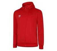 Umbro Mens Total Training Knitted Full Zip Hoodie - Vermillion/Black - Vermillion/Black - S