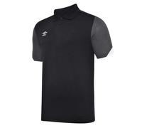 Umbro Mens Total Training Polo Shirt (Black/White/Carbon) - Size X-Large