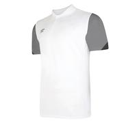 Umbro Mens Total Training Polo Shirt - White/Titanium/Black - L - White/Titanium/Black