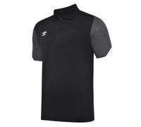 Umbro Mens Total Training Polo Shirt (XXL) (Black/White/Carbon)