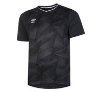 Umbro Mens Triassic Logo Short-Sleeved Jersey (Black/Carbon) - Size Small
