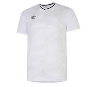 Umbro Mens Triassic Logo Short-Sleeved Jersey (White/Nimbus Cloud) - Size Large