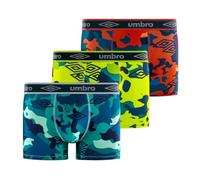 Umbro Men's Umb/1/Bmx3/Puk Boxer Briefs, Red/Yellow/Blue/Black, M (Pack of 3)