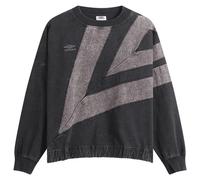 Umbro Men's Washed Diamond Drill Sweat Black/Volcanic Ash Medium