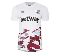 Umbro Mens West Ham Unitd Warm Up Jersey 2023 2024 Adults Brilliant White S