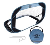 Umbro Pop-Up Football Goal-110 x 78 x 78 cm-Includes Travel Bag Football Training Equipment for All Ages-For Indoor and Outdoor-Black/Yellow