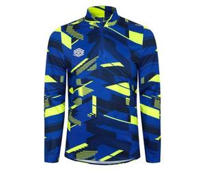 Umbro premier midlayer for men, Surf /Blue Depth/Safety Yellow, L