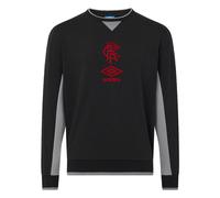 Umbro Rangers Travel Crew Sweatshirt 2025/2026 Colour: CAVIAR, Size: Large