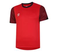 Umbro Kids Total Training Jersey - Vermillion/Biking Red/Black - Vermillion/Biking Red/Black - 11-12 Years
