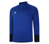 Umbro Total Training Quarter Zip Track Top in Blue | Size: 7-8 Years Umbro Blue 7-8 Years