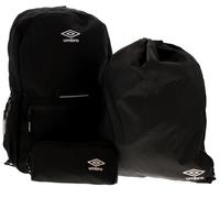 Umbro School Backpack Gym Bag Pencil Case Axis Back To School Set black