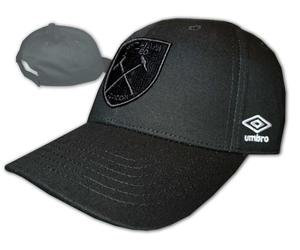 Umbro West Ham United Black 3D Cap Black WHUFC Baseball Cap Hammers Fan Cap