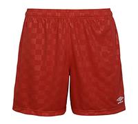 Umbro Women's Checkered Short, Red, Medium