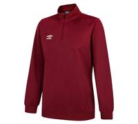 Umbro Women's Club Essential Half Zip Sweatshirt - New Claret - New Claret - XL