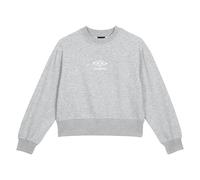 Umbro Women's Core Boxy Sweatshirt - Grey Marl/White - L - Grey Marl/White - 60% Cotton/30% Polyester/10% Elastane