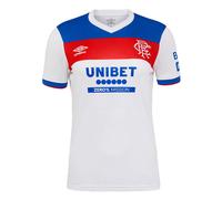 Umbro Womens 25/26 Rangers FC Short-Sleeved Away Shirt - Brilliant White/Lapis Blue/Flame Scarlet - 12 UK - Brilliant White/Lapis Blue/Flame Scarlet - 100% Polyester