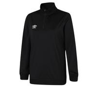 Umbro Women's Club Essential Half Zip Sweatshirt - Black - Black - XXL