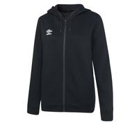 Umbro Womens/Ladies Club Leisure Full Zip Hoodie (Black/White) - Size X-Small
