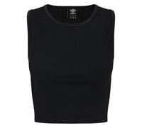 Umbro Womens/Ladies Ribbed Crop Top (Black) - Size 12 UK