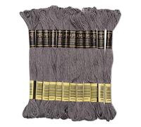 UMC STAG Pack of 12 Premium Embroidery Thread | 100% Egyptian Cotton Premium Skeins | Cross Stitch Embroidery Floss | Oeko TEX Certified Stranded Cotton | Ideal for Arts & Craft (Pewter Gray 400)