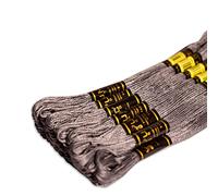 UMC STAG Pack of 12 Premium Embroidery Thread | 100% Egyptian Cotton Premium Skeins | Cross Stitch Embroidery Floss | Oeko TEX Certified Stranded Cotton | Ideal for Arts & Crafts (Pewter Grey 400)