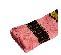 UMC STAG Pack of 12 Premium Embroidery Thread | 100% Egyptian Cotton Premium Skeins | Cross Stitch Embroidery Floss | Oeko TEX Certified Stranded Cotton | Ideal for Arts & Crafts (Light Pink 50)