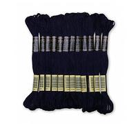 UMC STAG Pack of 12 Premium Embroidery Thread | 100% Egyptian Cotton Premium Skeins | Cross Stitch Embroidery Floss | Oeko TEX Certified Stranded Cotton | Ideal for Arts & Crafts (Dark Navy Blue 127)