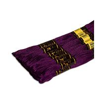 UMC STAG Pack of 12 Premium Embroidery Thread | 100% Egyptian Cotton Premium Skeins | Cross Stitch Embroidery Floss | Oeko TEX Certified Stranded Cotton | Ideal for Arts & Crafts (Dark Purple 102)