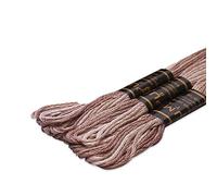 UMC STAG Pack of 3 Premium Embroidery Thread | 100% Egyptian Cotton Premium Skeins | Cross Stitch Embroidery Floss | Oeko TEX Certified Stranded Cotton (Shell Pink Variegated 1251)