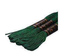 UMC STAG Pack of 3 Premium Embroidery Thread | 100% Egyptian Cotton Premium Skeins | Cross Stitch Embroidery Floss | Oeko TEX Certified Stranded Cotton (Emerald Green 923)