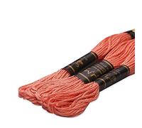 UMC STAG Pack of 3 Premium Embroidery Thread | 100% Egyptian Cotton Premium Skeins | Cross Stitch Embroidery Floss | Oeko TEX Certified Stranded Cotton (Apricot 328)