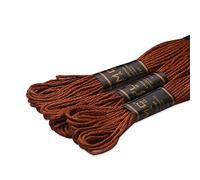 UMC STAG Pack of 3 Premium Embroidery Thread | 100% Egyptian Cotton Premium Skeins | Cross Stitch Embroidery Floss | Oeko TEX Certified Stranded Cotton (Dark Brown 355)