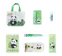 UMCHU 1 Pcs Panda Stationery Set with Storage Pouch, for School,Office,Home | Panda-themed, waterproof and available in a wide variety, these products meet all your writing, study and work needs