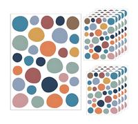 UMCHU 10 Sheets Colorful Round Wall Decal, Irregular Round Wall Decals, Colorful Dots Walls Stickers, Dots Bohemian Modern Abstract Walls Stickers, for Window, Living Room, Bedroom, DIY Decorative