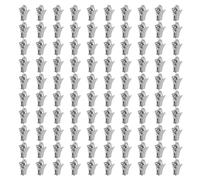 UMCHU 100 x Metal Curtain Clips, Stainless Steel Clips with Hooks, Shower Curtain Clips, for Bedrooms, Bathrooms, Home Decoration (Silver)