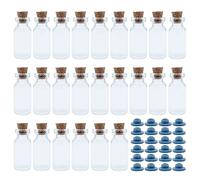 UMCHU Pack of 24 3 ml Wishing Bottles, Mini Glass Bottles with Cork and Rubber Stoppers, Christmas Gifts Bottle, for DIY Crafts, Wedding Party Favors (16 x 35 mm)