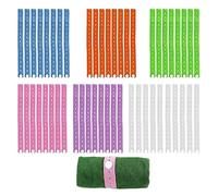 UMCHU Pack of 50 Elastic Bands with Buttonhole, Buttonhole Elastic Spool, Curtain Tie Backs, Clothes Storage, Elastic Waistband, for Wardrobe, Travel, Cable Storage (24.5 x 2 cm, Random Colour)