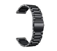 UMCNVV 18mm 20mm 22mm Metal Strap For Garmin Vivoactive 3 4 4s Band Watch Forerunner 645 245 55 158 Venu 2 2s SQ Venu2 Plus Bracelet (Color : Black, Size : For 245 645 55 158)