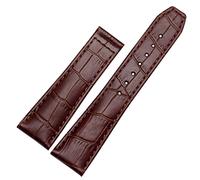 UMCNVV First Layer Calfskin Strap For MAURICE LACROIX Eliros Watchband Cow Genuine Leather Leather Bands 20mm 22mm With Folding Buckle(Brown no clasp,20mm)