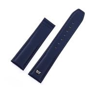 UMCNVV Genuine Leather Watchband For Watch Strap 20mm 22mm Folding Buckle Leisure Business Cow Leather Bracelet(Blue no buckle,20mm)