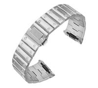 UMCNVV Solid Stainless Steel Watch Band for cartier santos wssa0010 watchband men's wristband bracelet 21mm quick release watches strap