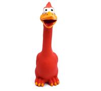 UMDHAIYI Dog Screaming Chicken Toy Interactive Bite Resistant Squeeze Sound Chicken Toy for Small Medium Large Dogs (Red)