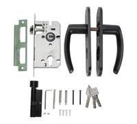 UMDHAIYI Door Lever Lock for Bedroom Security, Sturdy Metal Construction, Modern Black Finish, Easy Installation for Wooden Doors, Quiet Operation for Peaceful Ambience