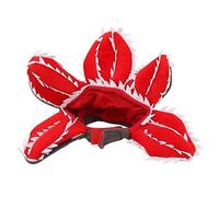 UMDHAIYI for Pet Man Eater Flower Hat, Breathable Soft Plush, Adjustable Design, Scary Halloween Costume for Cats Dogs (L)