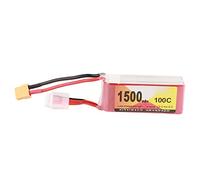 UMDHAIYI High Power 14.8V 1500mAh 100C 4S Lipo Battery, Stable Performance for Remote Control Aircraft, Lightweight Design, XT60 Plug for Drones and RC Cars