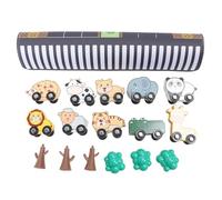 UMDHAIYI Kids Car Rug Play Mat with Car Toys Educational Vibrant Color Interactive Road Traffic Carpet Play Mat for Home School